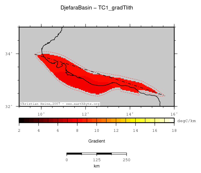 Djefara Basin location map