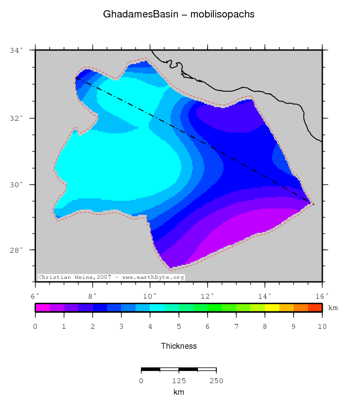 Ghadames Basin location map