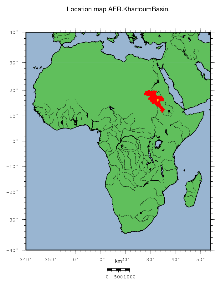 Khartoum Basin location map