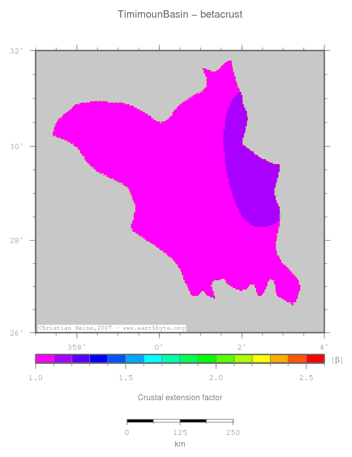 Timimoun Basin location map