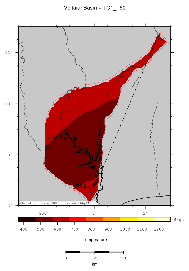 Voltaian Basin location map
