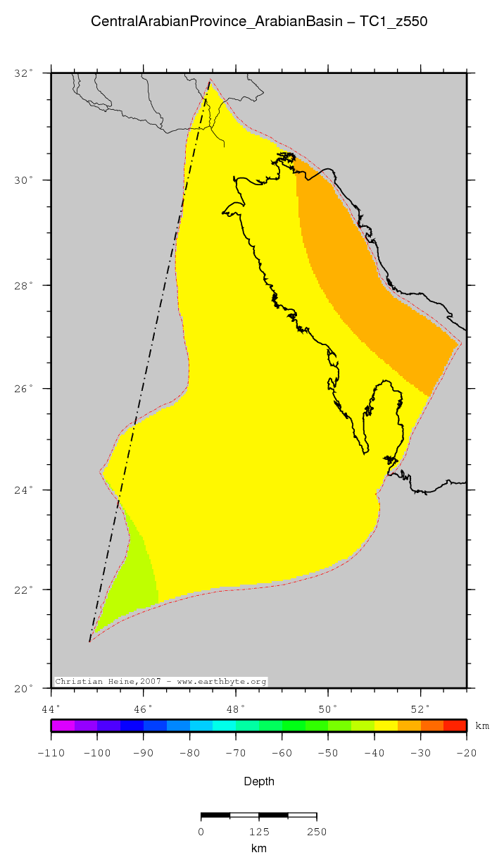 Central Arabian Province (Arabian Basin) location map