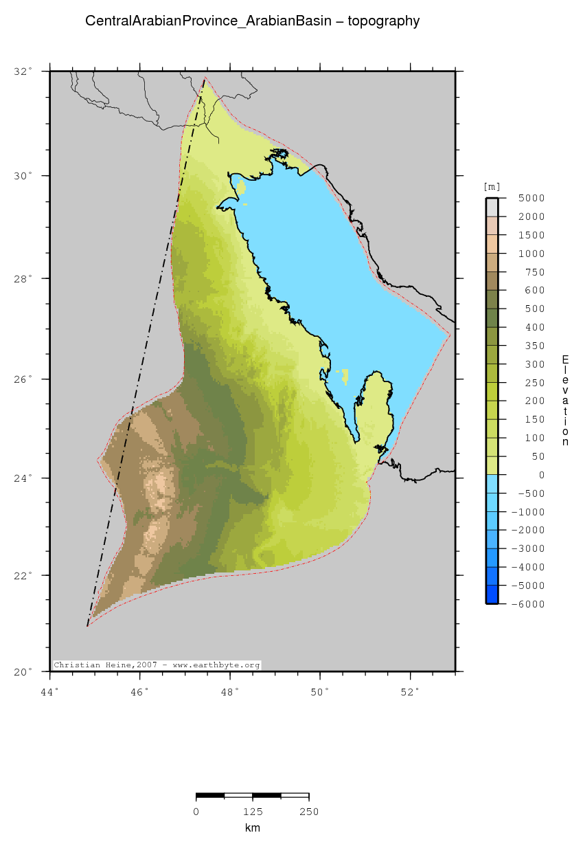 Central Arabian Province (Arabian Basin) location map