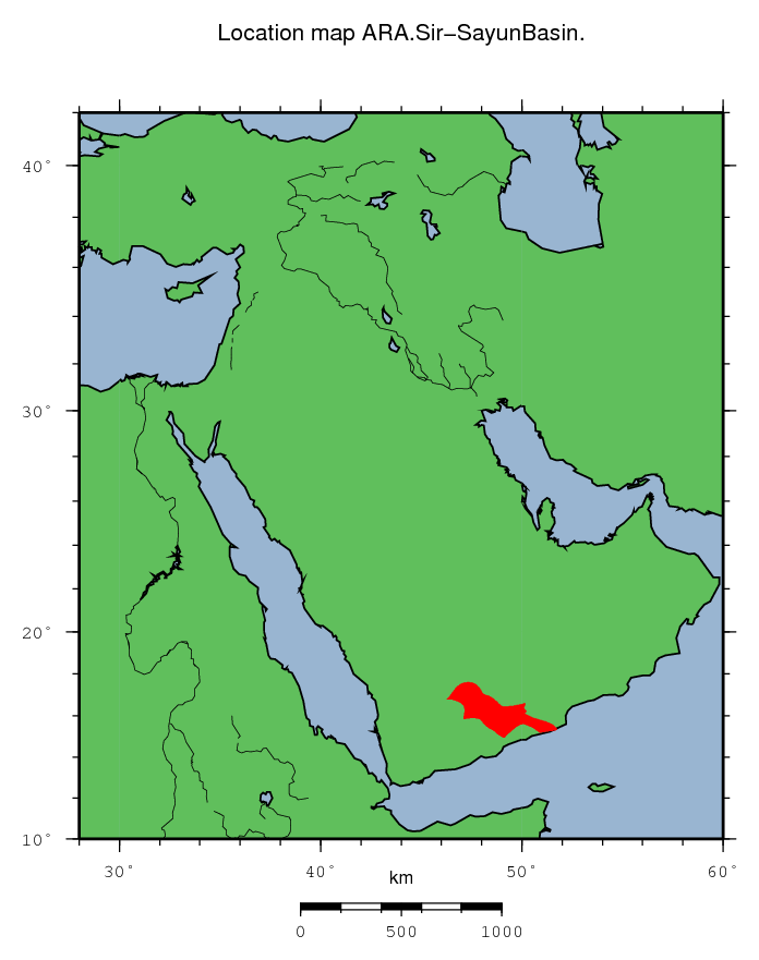 Sir-Sayun Basin location map