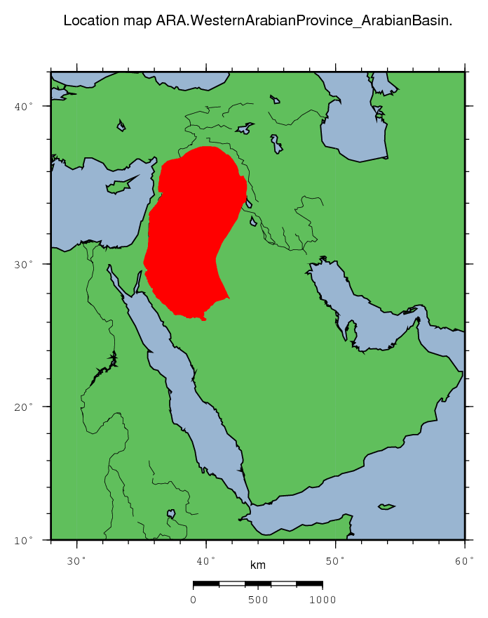 Western Arabian Province (Arabian Basin) location map