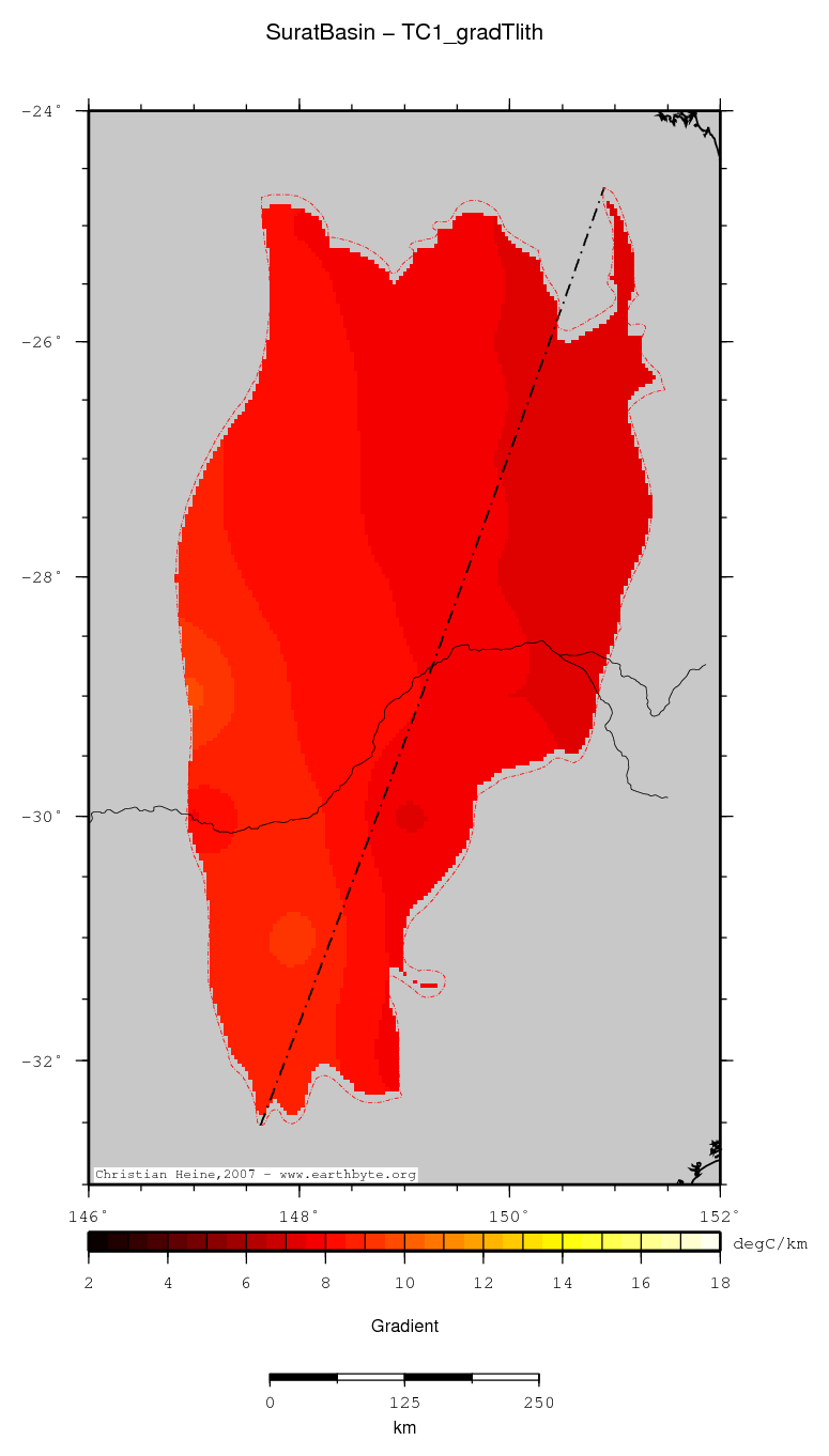 Surat Basin location map