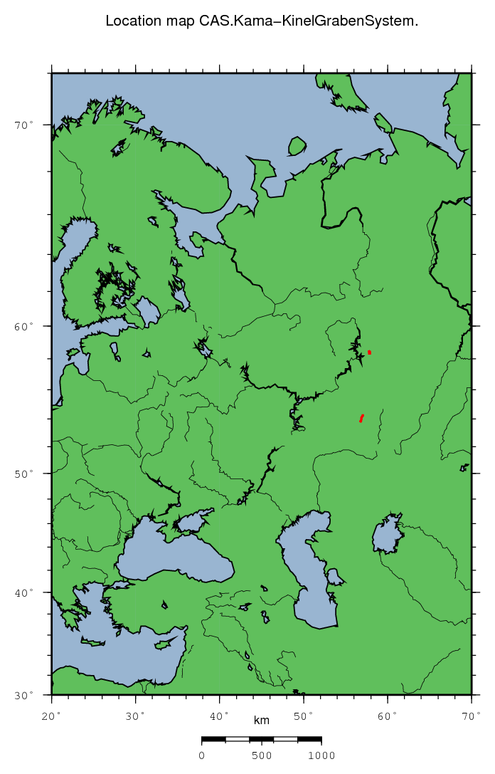 Kama-Kinel Graben System location map