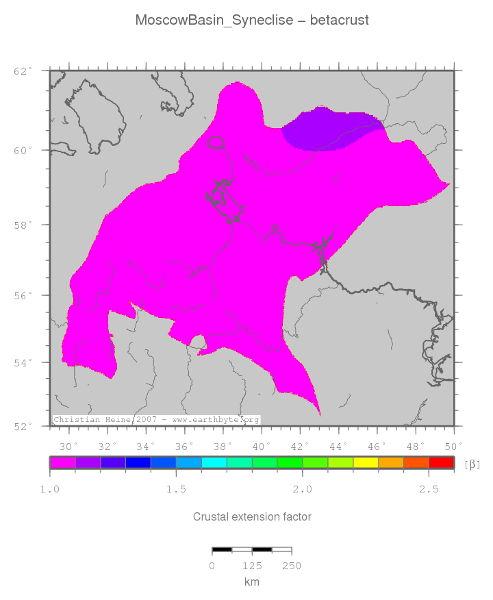 Moscow Basin (Syneclise) location map