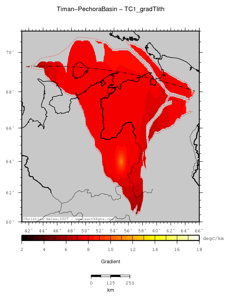 Timan-Pechora Basin location map