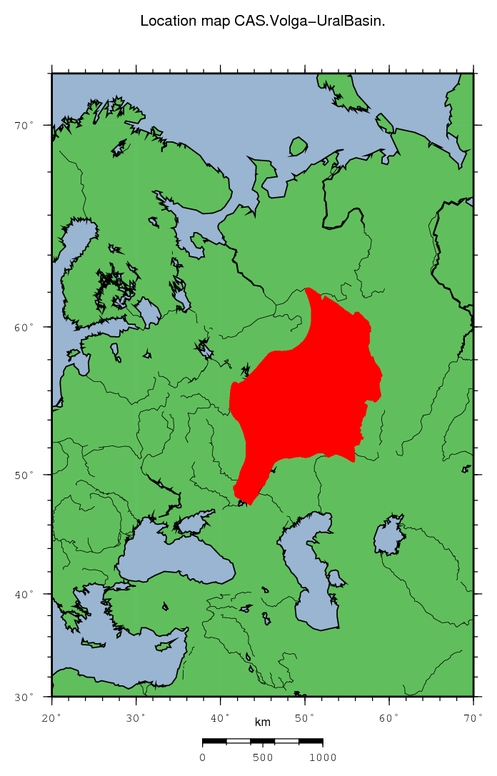Volga-Ural Basin location map