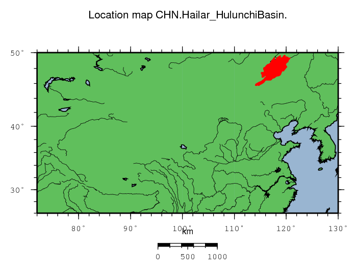 Hailar (Hulunchi) Basin location map