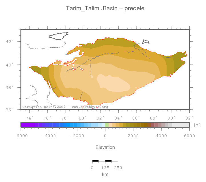 Tarim (Talimu) Basin location map
