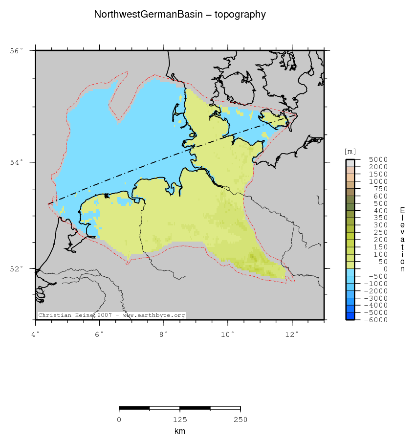 Northwest German Basin location map