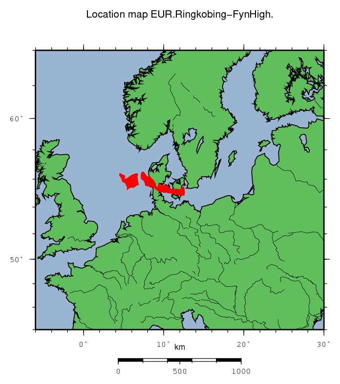 Ringkobing-Fyn High location map