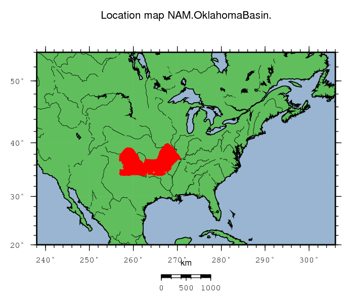 Oklahoma Basin location map