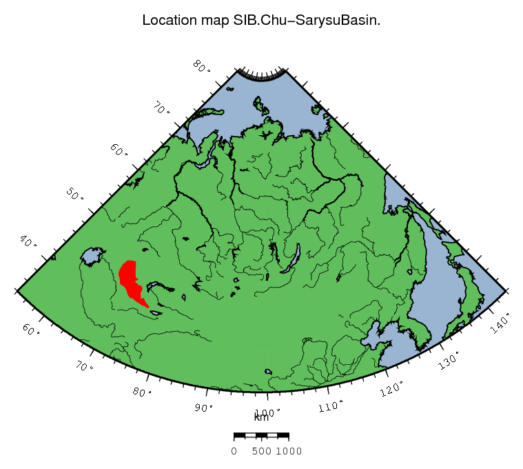 Chu-Sarysu Basin location map