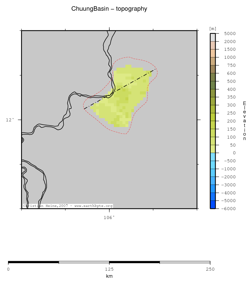Chuung Basin location map