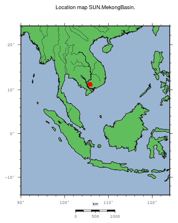 Mekong Basin location map