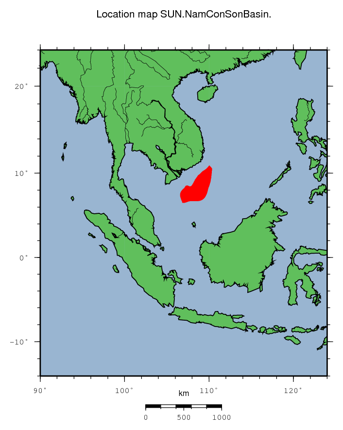 Nam Con Son Basin location map