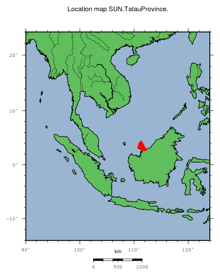 Tatau Province location map
