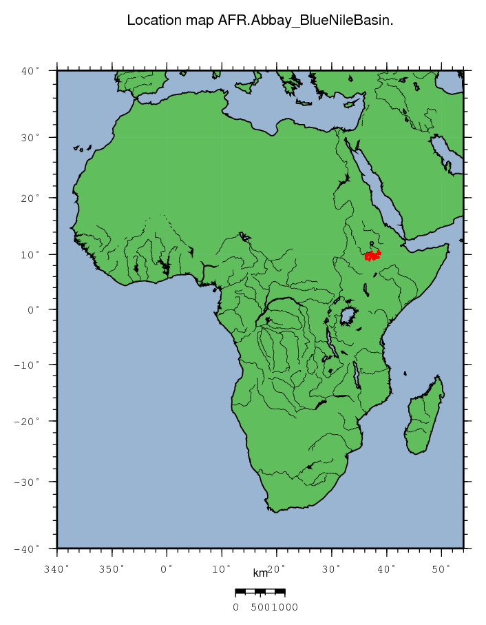 Abbay (Blue Nile) Basin location map
