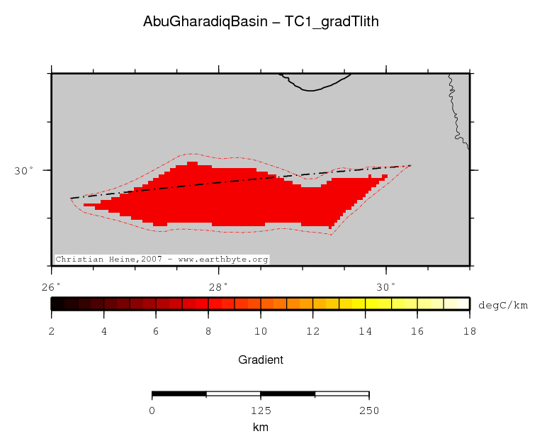 Abu Gharadiq Basin location map