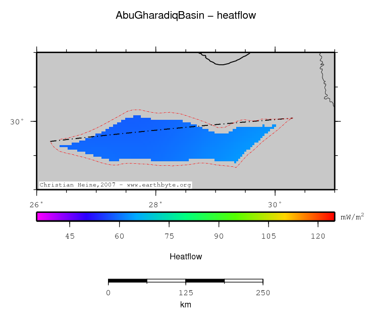 Abu Gharadiq Basin location map