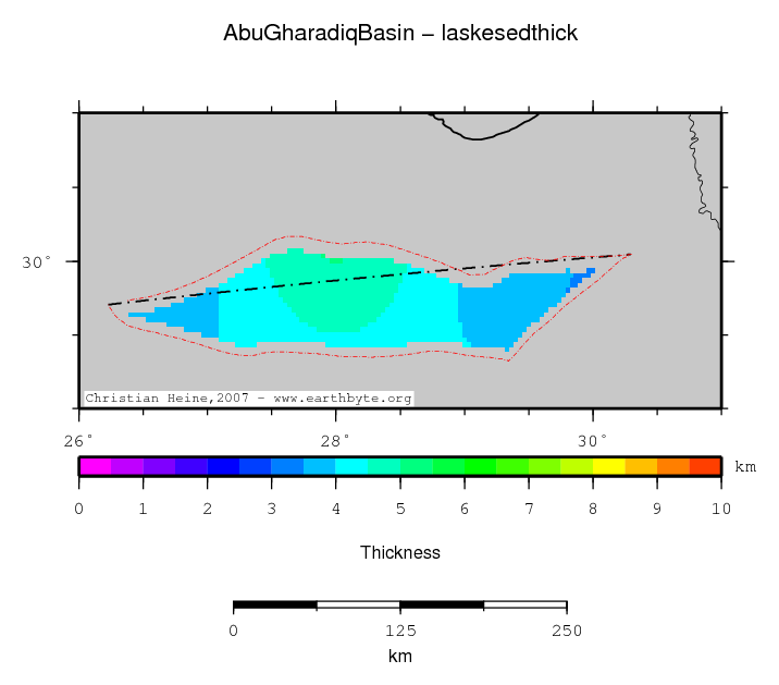 Abu Gharadiq Basin location map