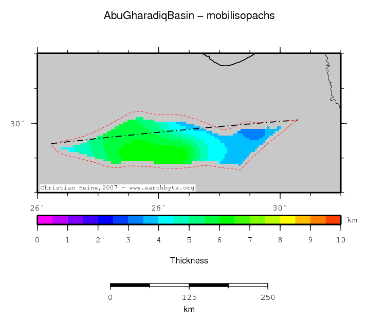 Abu Gharadiq Basin location map