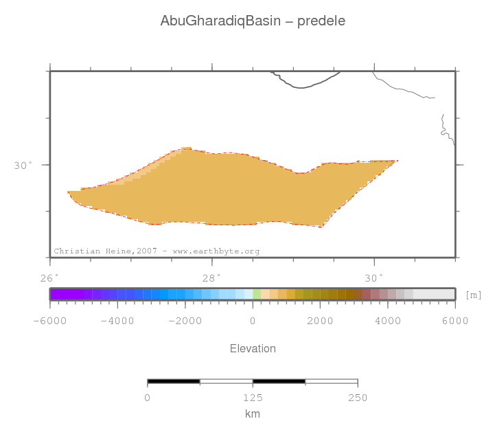 Abu Gharadiq Basin location map