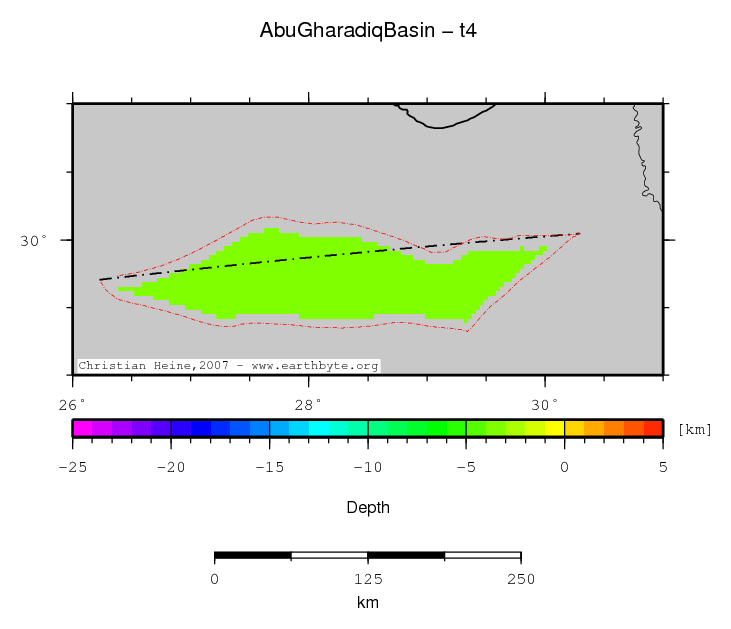 Abu Gharadiq Basin location map