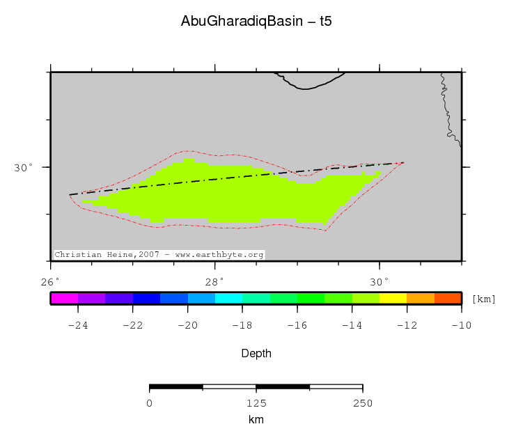 Abu Gharadiq Basin location map