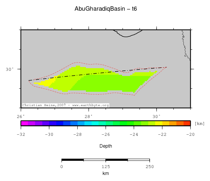 Abu Gharadiq Basin location map