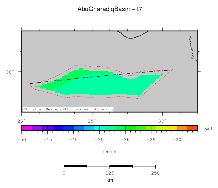 Abu Gharadiq Basin location map