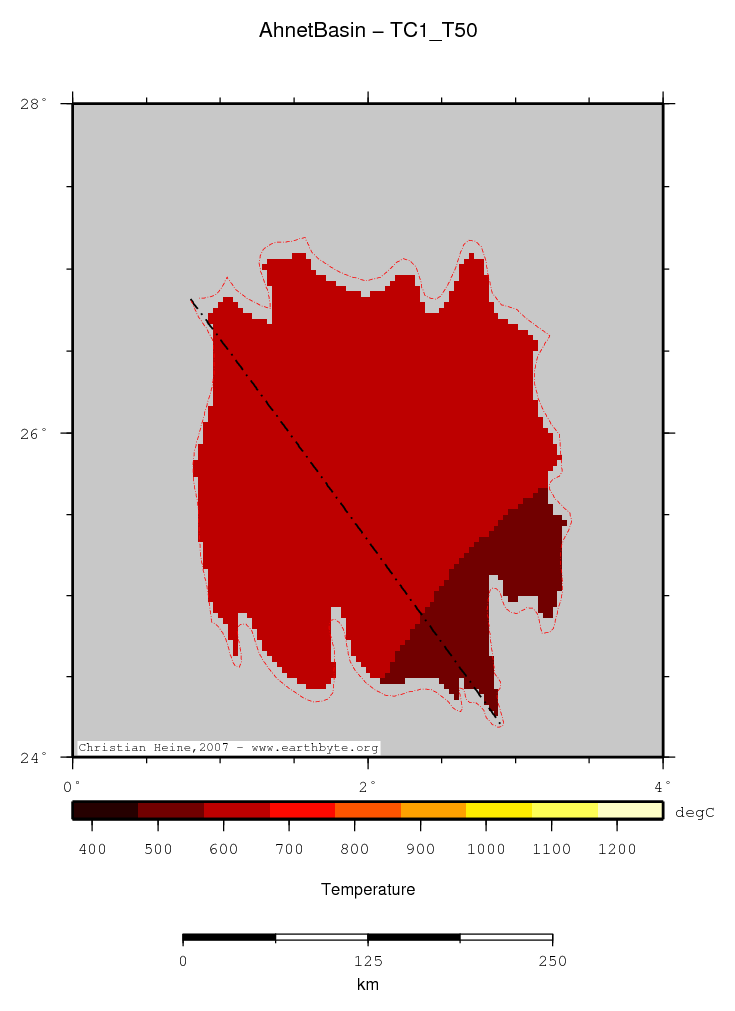 Ahnet Basin location map