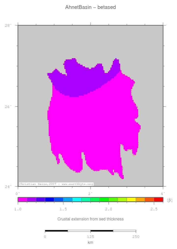 Ahnet Basin location map