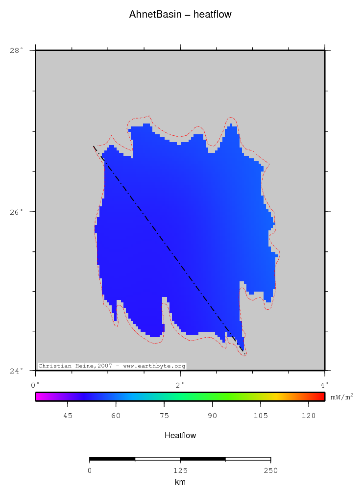 Ahnet Basin location map