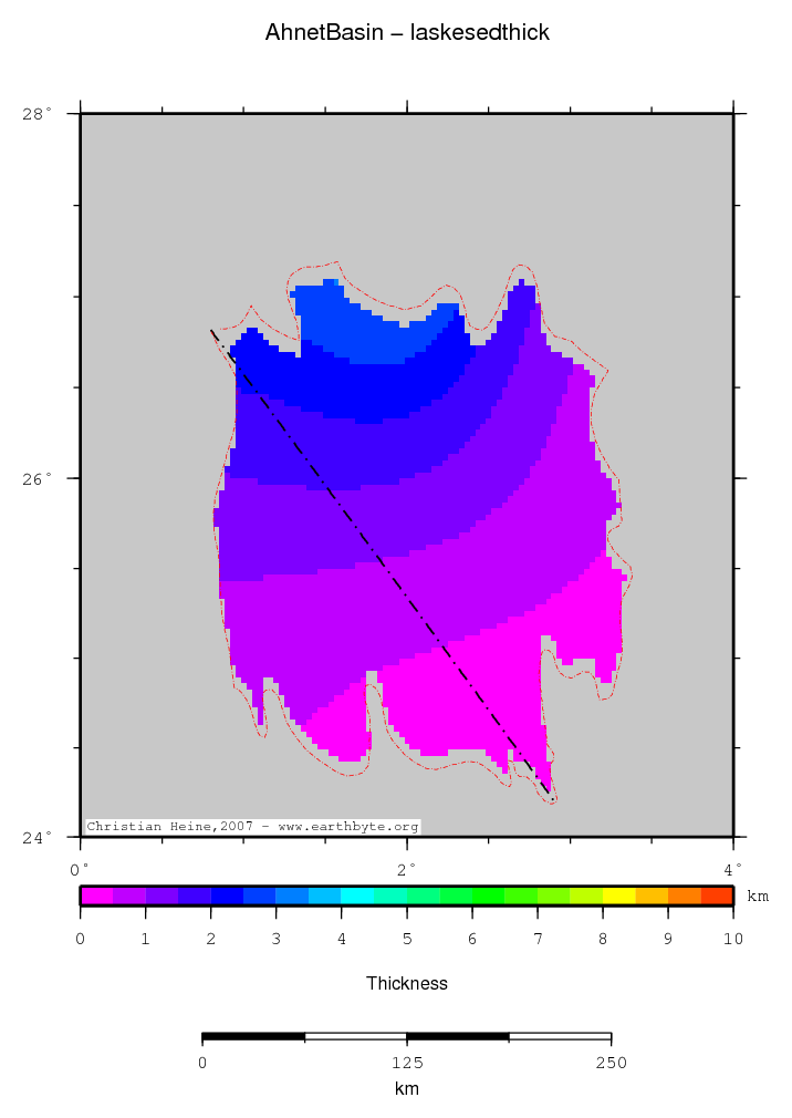 Ahnet Basin location map