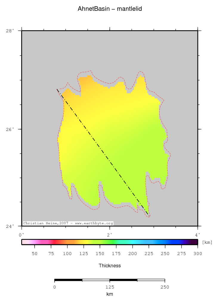 Ahnet Basin location map