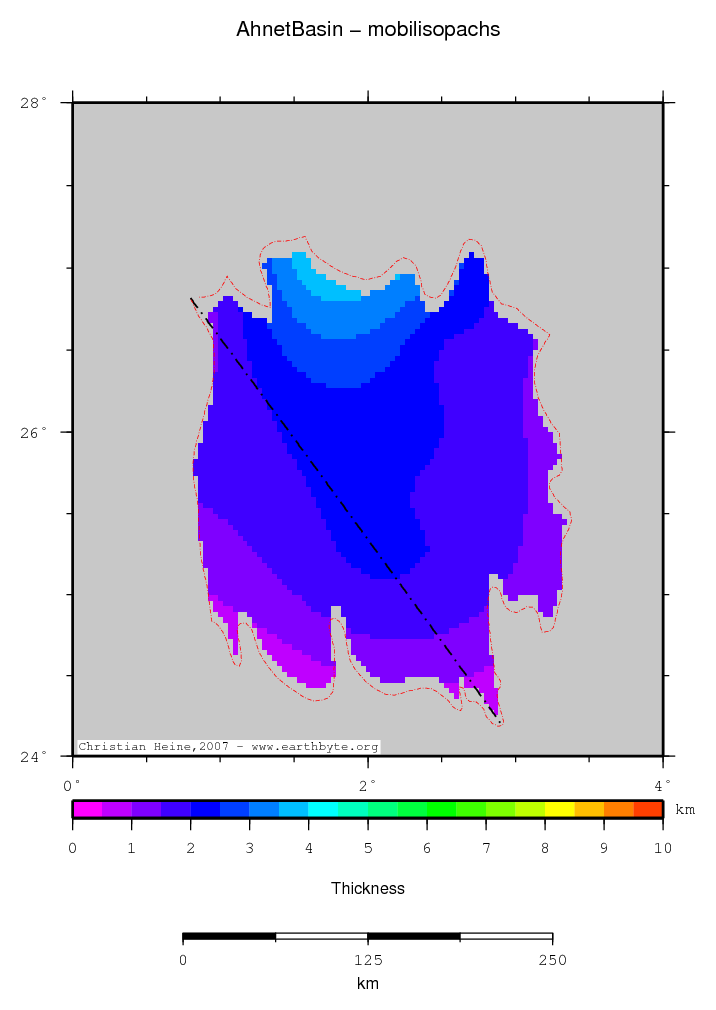 Ahnet Basin location map