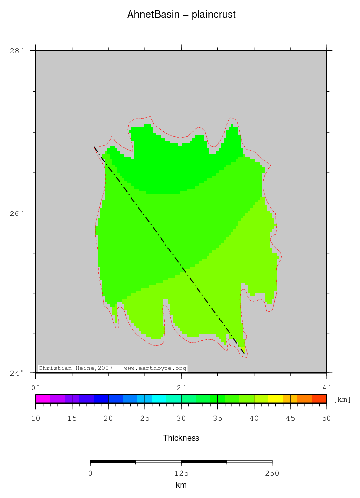 Ahnet Basin location map