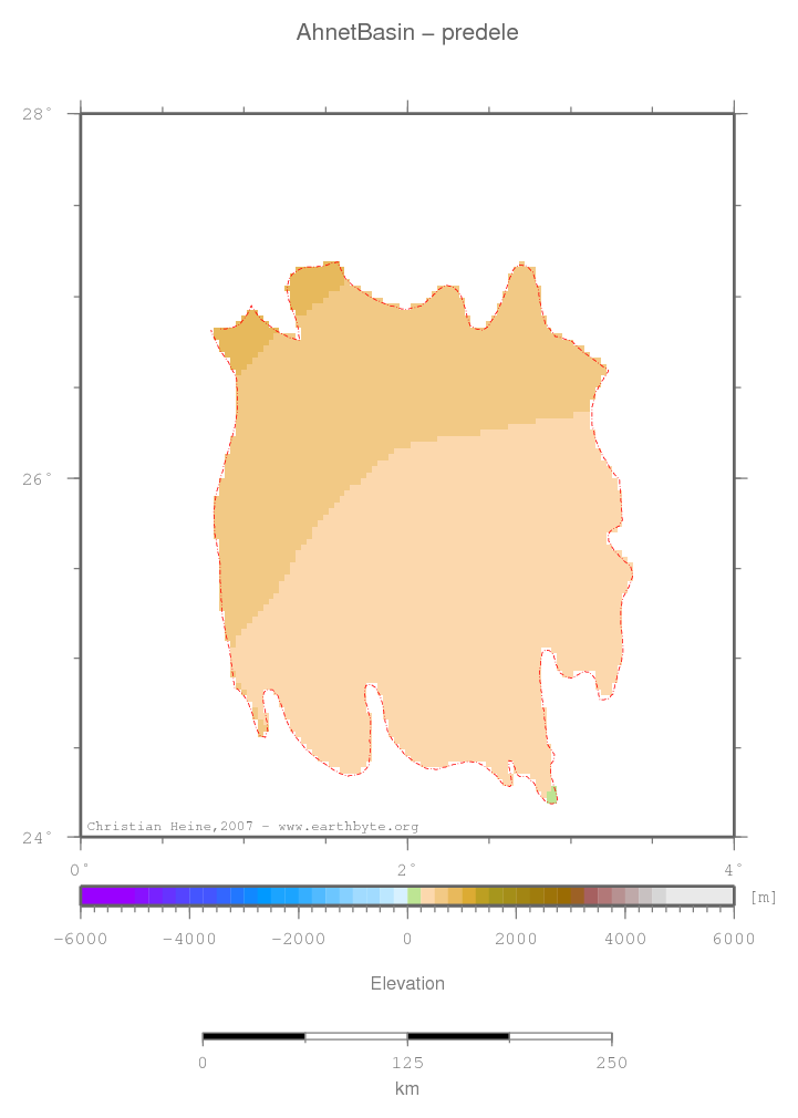 Ahnet Basin location map