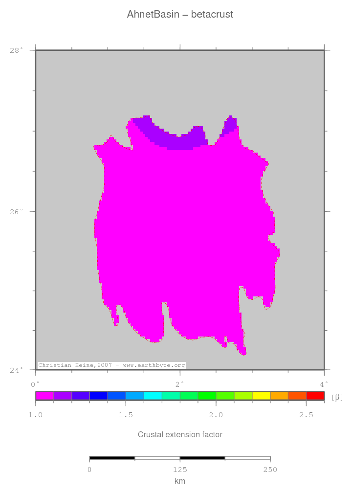 Ahnet Basin location map