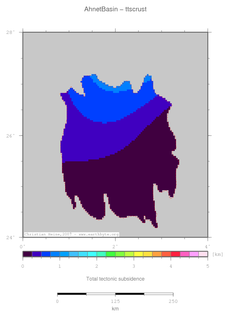 Ahnet Basin location map