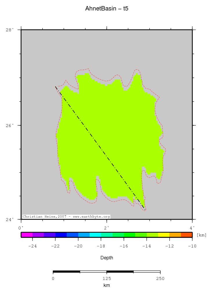 Ahnet Basin location map