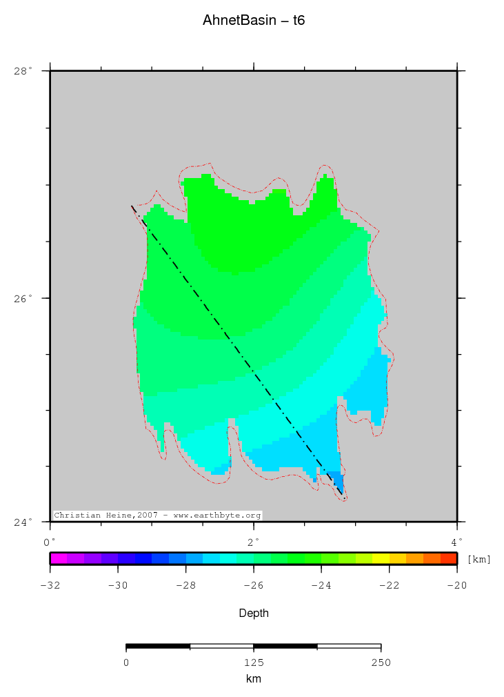 Ahnet Basin location map