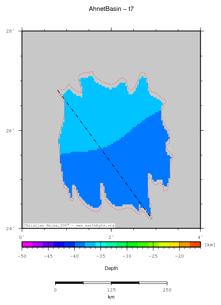 Ahnet Basin location map