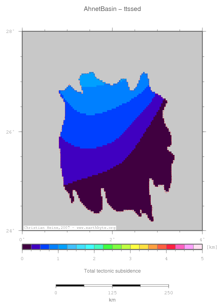 Ahnet Basin location map