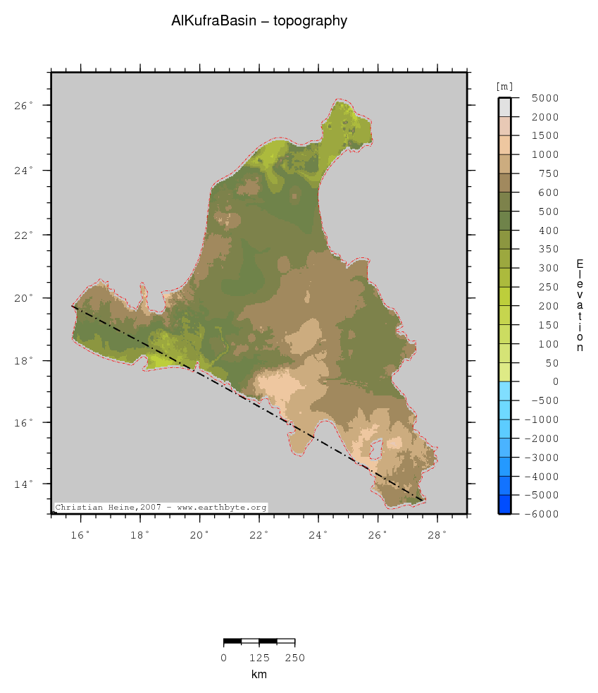 Al Kufra Basin location map