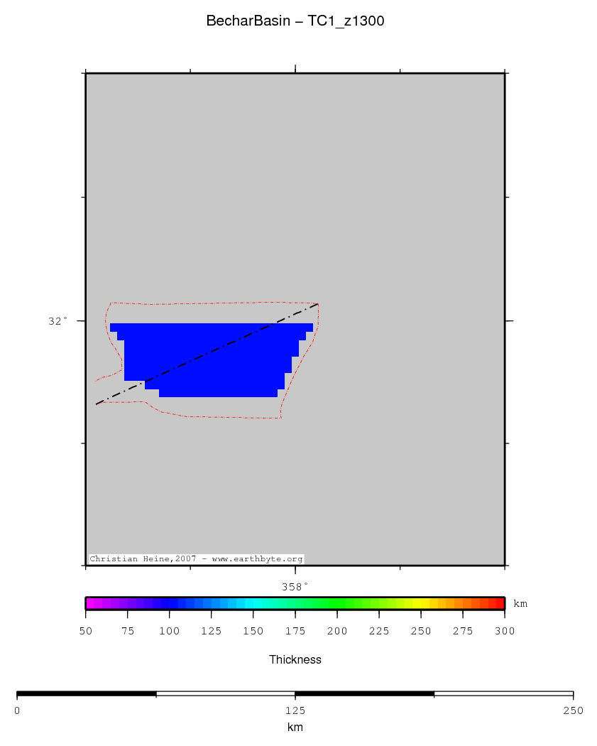 Bechar Basin location map